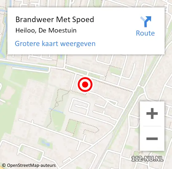 Locatie op kaart van de 112 melding: Brandweer Met Spoed Naar Heiloo, De Moestuin op 29 maart 2022 20:12