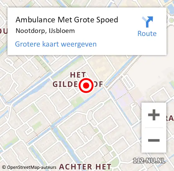 Locatie op kaart van de 112 melding: Ambulance Met Grote Spoed Naar Nootdorp, IJsbloem op 29 maart 2022 21:51