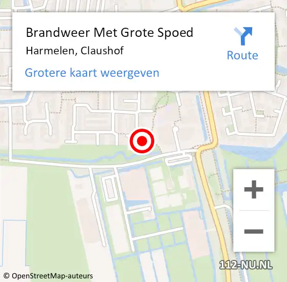 Locatie op kaart van de 112 melding: Brandweer Met Grote Spoed Naar Harmelen, Claushof op 29 maart 2022 22:21