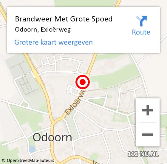 Locatie op kaart van de 112 melding: Brandweer Met Grote Spoed Naar Odoorn, Exloërweg op 29 maart 2022 23:26