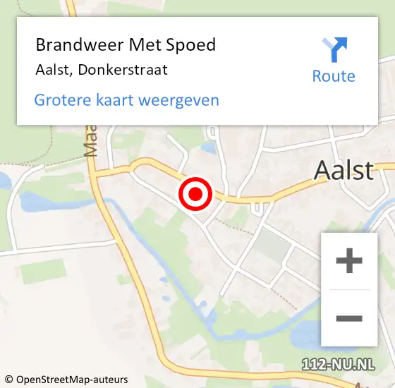 Locatie op kaart van de 112 melding: Brandweer Met Spoed Naar Aalst, Donkerstraat op 30 maart 2022 05:09