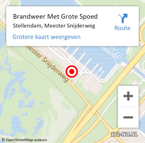 Locatie op kaart van de 112 melding: Brandweer Met Grote Spoed Naar Stellendam, Meester Snijderweg op 30 maart 2022 09:27