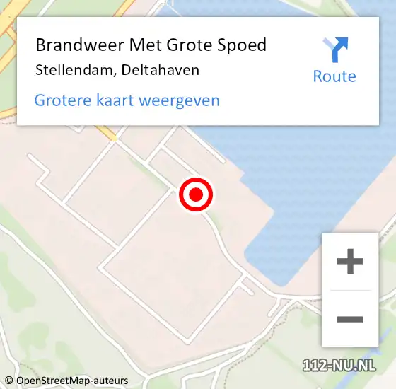 Locatie op kaart van de 112 melding: Brandweer Met Grote Spoed Naar Stellendam, Deltahaven op 30 maart 2022 09:30