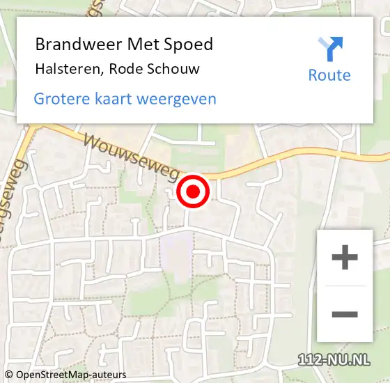 Locatie op kaart van de 112 melding: Brandweer Met Spoed Naar Halsteren, Rode Schouw op 30 maart 2022 11:49