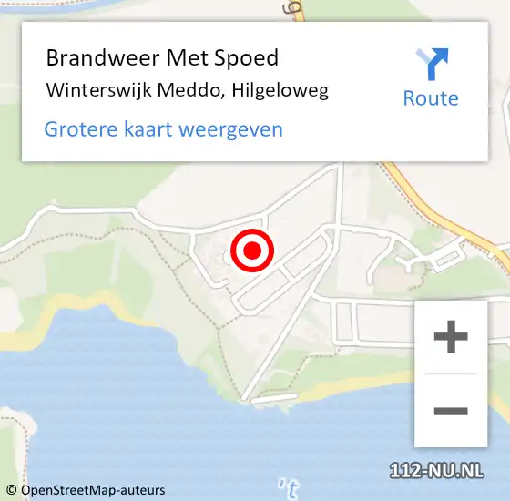 Locatie op kaart van de 112 melding: Brandweer Met Spoed Naar Winterswijk Meddo, Hilgeloweg op 30 maart 2022 12:52