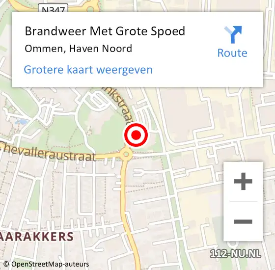 Locatie op kaart van de 112 melding: Brandweer Met Grote Spoed Naar Ommen, Haven Noord op 30 maart 2022 14:09