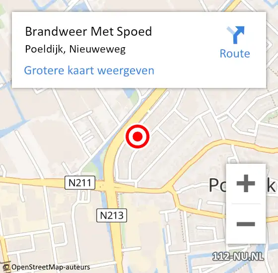 Locatie op kaart van de 112 melding: Brandweer Met Spoed Naar Poeldijk, Nieuweweg op 30 maart 2022 16:33