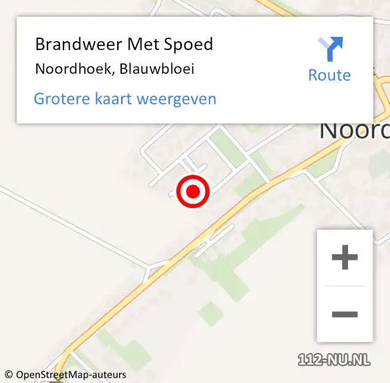 Locatie op kaart van de 112 melding: Brandweer Met Spoed Naar Noordhoek, Blauwbloei op 30 maart 2022 17:13