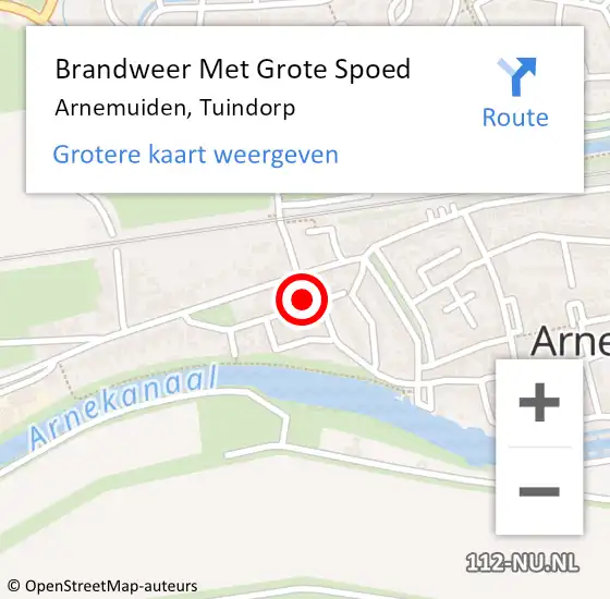 Locatie op kaart van de 112 melding: Brandweer Met Grote Spoed Naar Arnemuiden, Tuindorp op 30 maart 2022 17:43