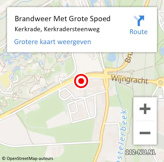 Locatie op kaart van de 112 melding: Brandweer Met Grote Spoed Naar Kerkrade, Kerkradersteenweg op 30 maart 2022 18:01