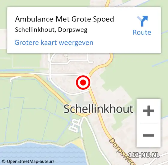 Locatie op kaart van de 112 melding: Ambulance Met Grote Spoed Naar Schellinkhout, Dorpsweg op 30 maart 2022 19:21