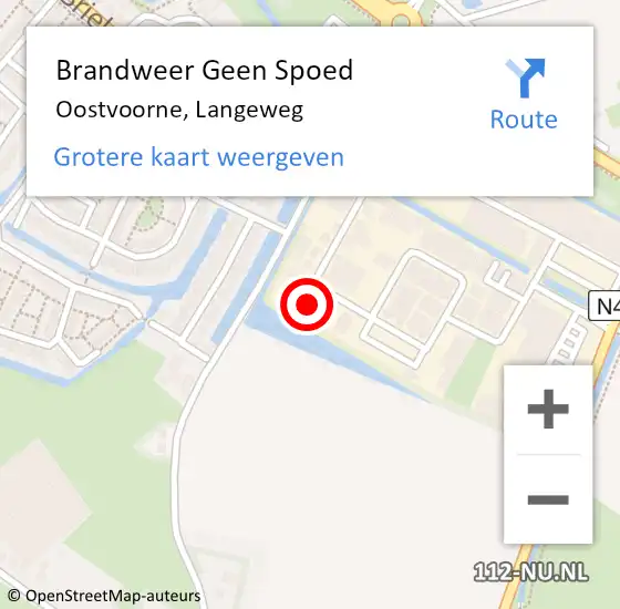 Locatie op kaart van de 112 melding: Brandweer Geen Spoed Naar Oostvoorne, Langeweg op 30 maart 2022 19:37