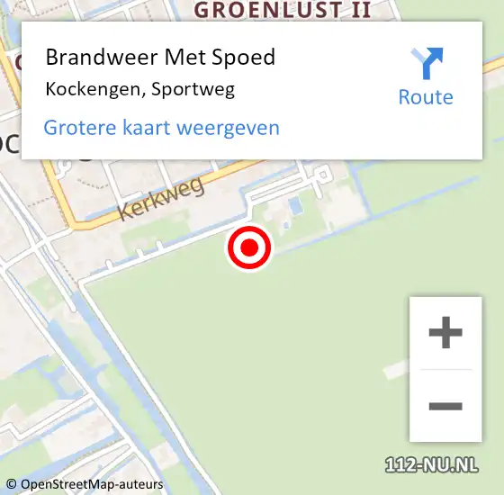 Locatie op kaart van de 112 melding: Brandweer Met Spoed Naar Kockengen, Sportweg op 30 maart 2022 19:43