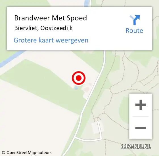 Locatie op kaart van de 112 melding: Brandweer Met Spoed Naar Biervliet, Oostzeedijk op 30 maart 2022 21:56