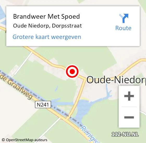 Locatie op kaart van de 112 melding: Brandweer Met Spoed Naar Oude Niedorp, Dorpsstraat op 31 maart 2022 01:44