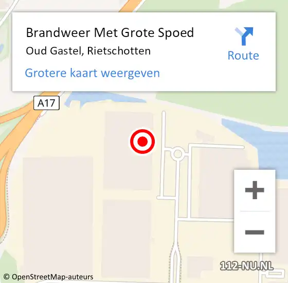 Locatie op kaart van de 112 melding: Brandweer Met Grote Spoed Naar Oud Gastel, Rietschotten op 31 maart 2022 07:30