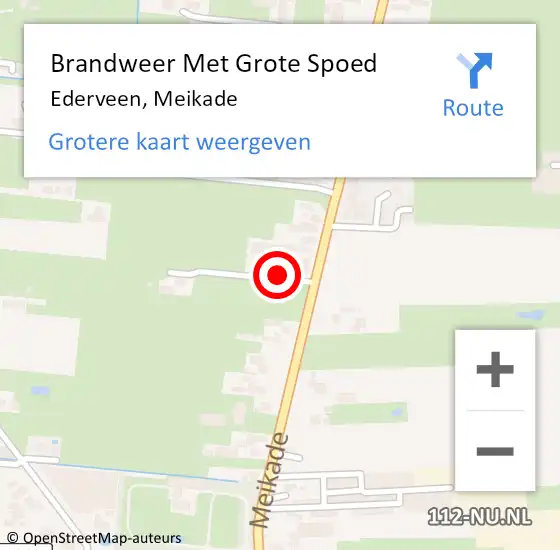 Locatie op kaart van de 112 melding: Brandweer Met Grote Spoed Naar Ederveen, Meikade op 31 maart 2022 14:34