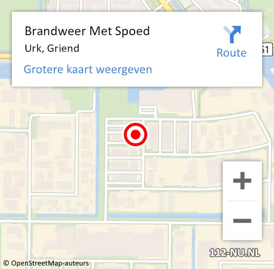 Locatie op kaart van de 112 melding: Brandweer Met Spoed Naar Urk, Griend op 31 maart 2022 19:46