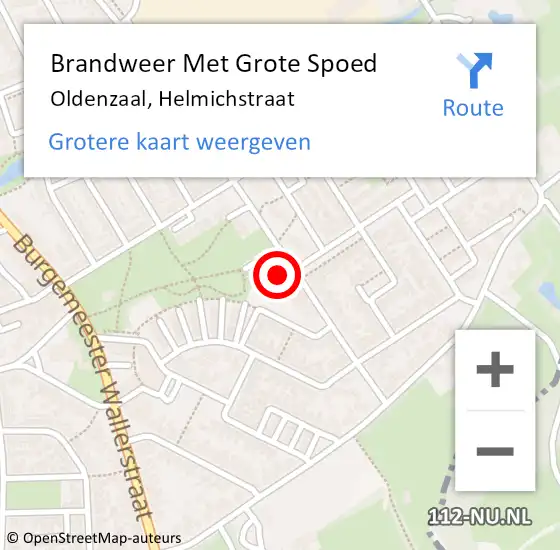 Locatie op kaart van de 112 melding: Brandweer Met Grote Spoed Naar Oldenzaal, Helmichstraat op 31 maart 2022 21:02