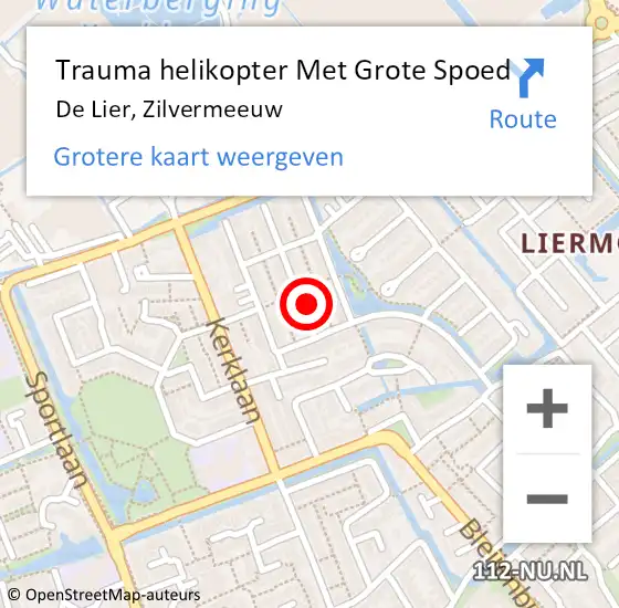 Locatie op kaart van de 112 melding: Trauma helikopter Met Grote Spoed Naar De Lier, Zilvermeeuw op 31 maart 2022 22:11