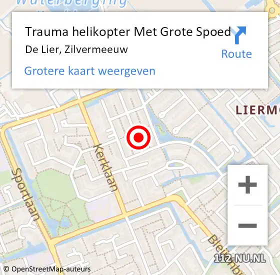 Locatie op kaart van de 112 melding: Trauma helikopter Met Grote Spoed Naar De Lier, Zilvermeeuw op 31 maart 2022 22:12
