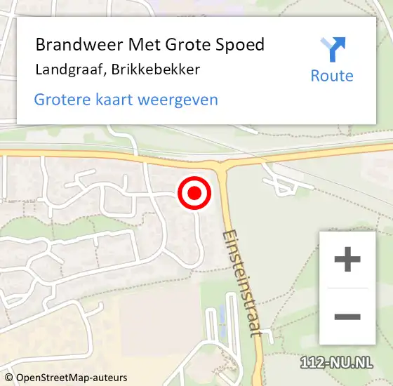 Locatie op kaart van de 112 melding: Brandweer Met Grote Spoed Naar Landgraaf, Brikkebekker op 1 april 2022 15:15