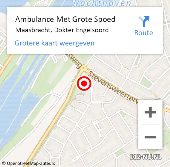 Locatie op kaart van de 112 melding: Ambulance Met Grote Spoed Naar Maasbracht, Dokter Engelsoord op 1 april 2022 15:42