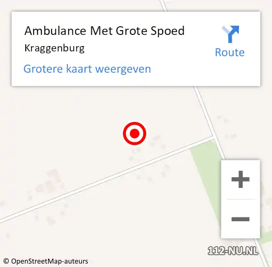 Locatie op kaart van de 112 melding: Ambulance Met Grote Spoed Naar Kraggenburg op 1 april 2022 20:09