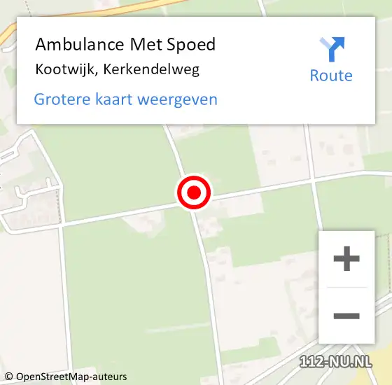 Locatie op kaart van de 112 melding: Ambulance Met Spoed Naar Kootwijk, Kerkendelweg op 2 april 2022 00:04