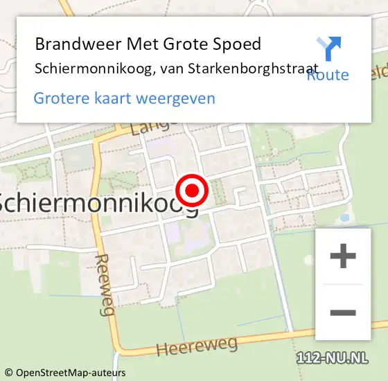 Locatie op kaart van de 112 melding: Brandweer Met Grote Spoed Naar Schiermonnikoog, van Starkenborghstraat op 2 april 2022 08:54