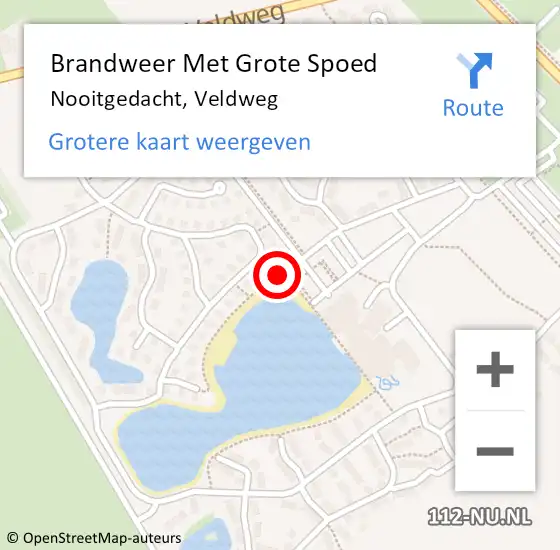 Locatie op kaart van de 112 melding: Brandweer Met Grote Spoed Naar Nooitgedacht, Veldweg op 2 april 2022 20:53