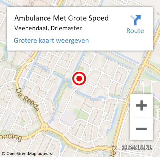 Locatie op kaart van de 112 melding: Ambulance Met Grote Spoed Naar Veenendaal, Driemaster op 3 april 2022 02:06