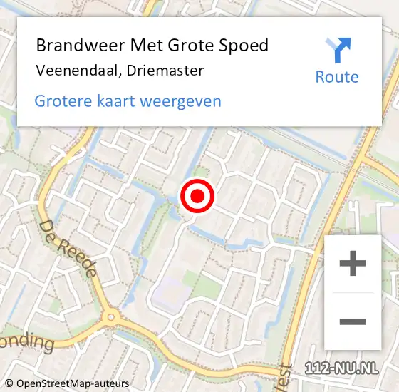 Locatie op kaart van de 112 melding: Brandweer Met Grote Spoed Naar Veenendaal, Driemaster op 3 april 2022 02:07