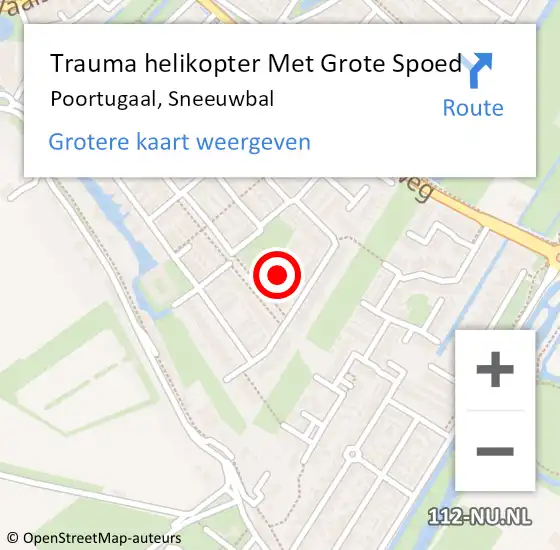 Locatie op kaart van de 112 melding: Trauma helikopter Met Grote Spoed Naar Poortugaal, Sneeuwbal op 3 april 2022 05:51