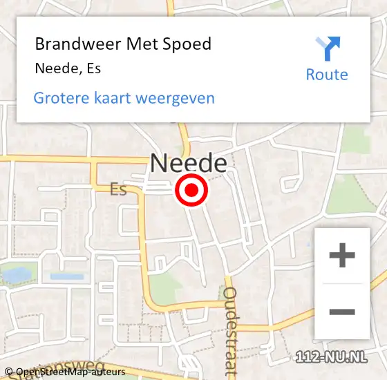 Locatie op kaart van de 112 melding: Brandweer Met Spoed Naar Neede, Es op 3 april 2022 06:20