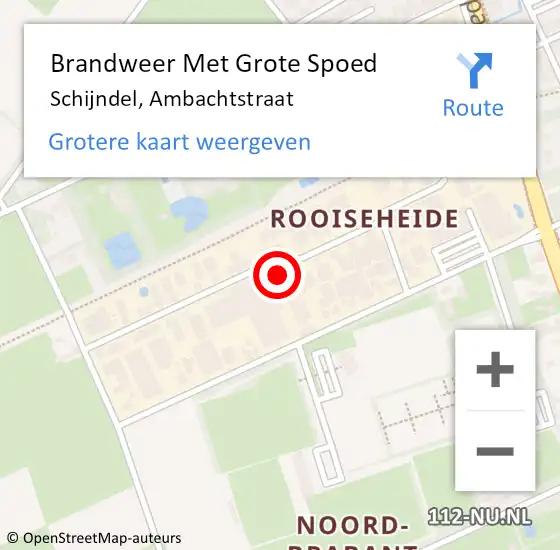 Locatie op kaart van de 112 melding: Brandweer Met Grote Spoed Naar Schijndel, Ambachtstraat op 3 april 2022 08:14