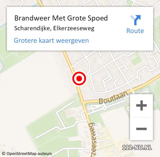 Locatie op kaart van de 112 melding: Brandweer Met Grote Spoed Naar Scharendijke, Elkerzeeseweg op 3 april 2022 11:06