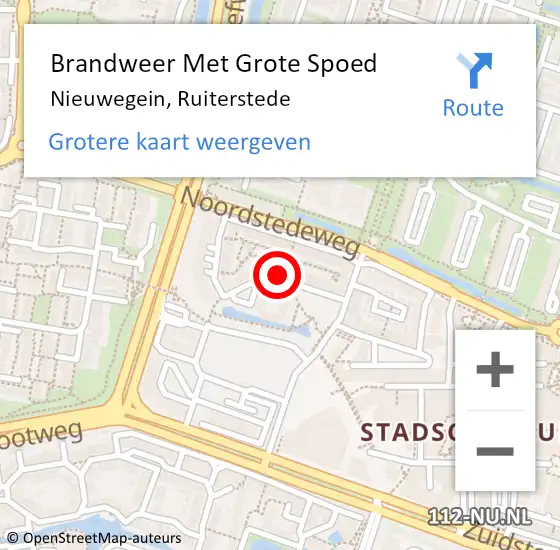 Locatie op kaart van de 112 melding: Brandweer Met Grote Spoed Naar Nieuwegein, Ruiterstede op 3 april 2022 22:48