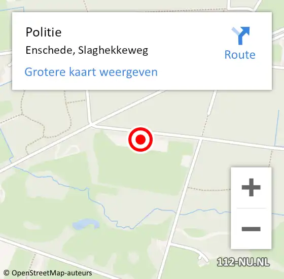 Locatie op kaart van de 112 melding: Politie Enschede, Slaghekkeweg op 4 april 2022 08:36