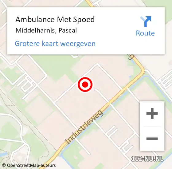 Locatie op kaart van de 112 melding: Ambulance Met Spoed Naar Middelharnis, Pascal op 4 april 2022 08:38