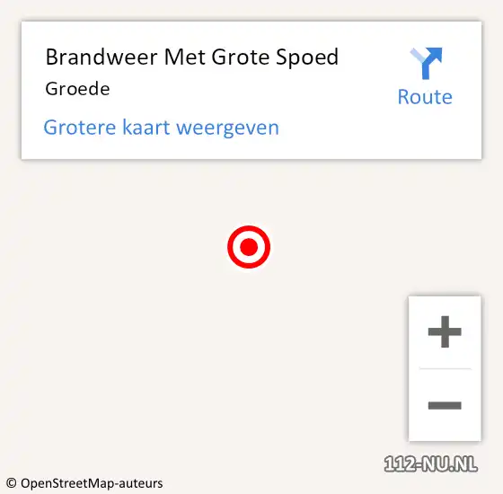 Locatie op kaart van de 112 melding: Brandweer Met Grote Spoed Naar Groede op 13 juli 2014 10:02