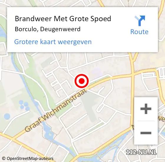 Locatie op kaart van de 112 melding: Brandweer Met Grote Spoed Naar Borculo, Deugenweerd op 4 april 2022 15:03