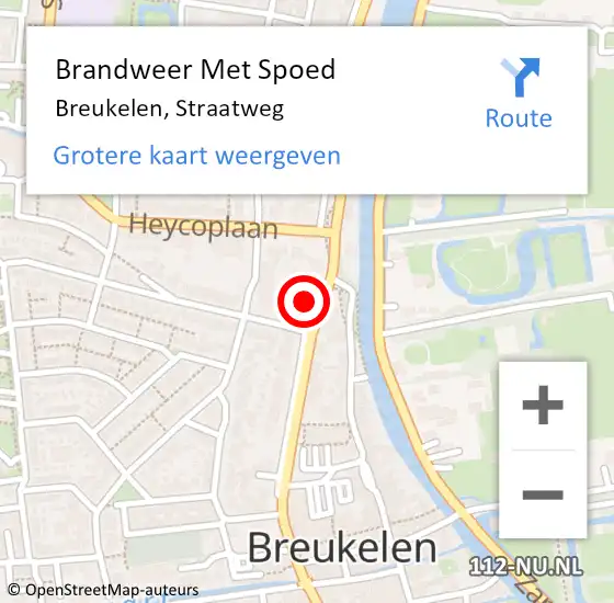 Locatie op kaart van de 112 melding: Brandweer Met Spoed Naar Breukelen, Straatweg op 5 april 2022 11:23