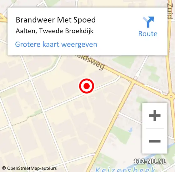 Locatie op kaart van de 112 melding: Brandweer Met Spoed Naar Aalten, Tweede Broekdijk op 5 april 2022 14:11