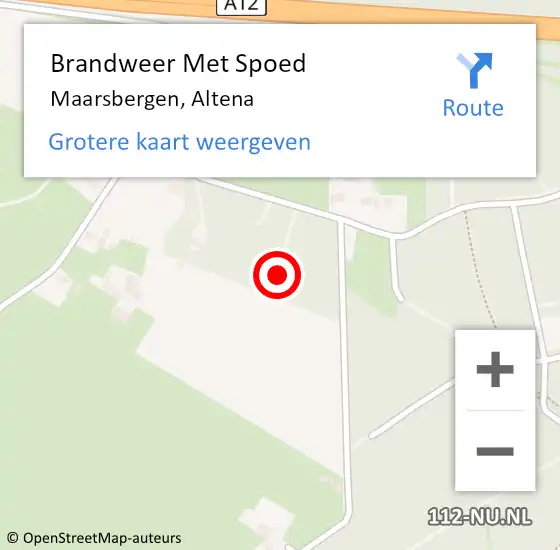 Locatie op kaart van de 112 melding: Brandweer Met Spoed Naar Maarsbergen, Altena op 5 april 2022 17:10