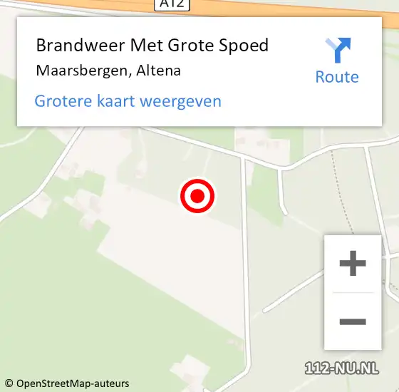 Locatie op kaart van de 112 melding: Brandweer Met Grote Spoed Naar Maarsbergen, Altena op 5 april 2022 17:11