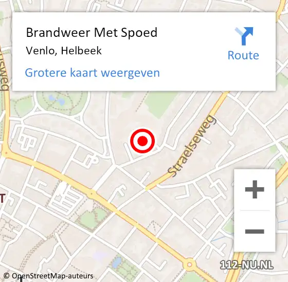 Locatie op kaart van de 112 melding: Brandweer Met Spoed Naar Venlo, Helbeek op 5 april 2022 18:46