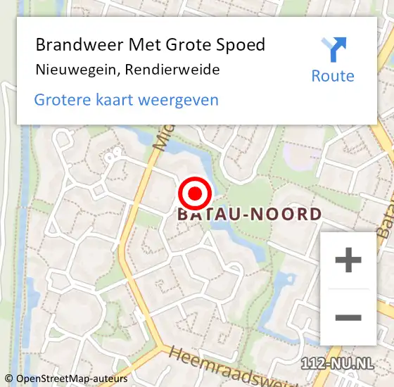 Locatie op kaart van de 112 melding: Brandweer Met Grote Spoed Naar Nieuwegein, Rendierweide op 5 april 2022 19:31