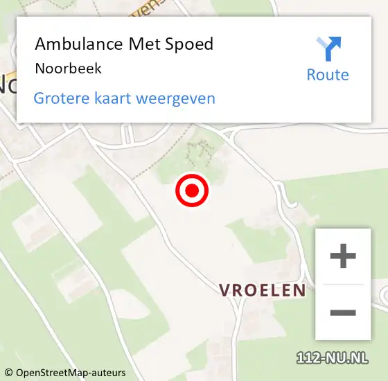 Locatie op kaart van de 112 melding: Ambulance Met Spoed Naar Noorbeek op 13 juli 2014 13:18