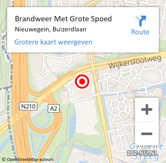 Locatie op kaart van de 112 melding: Brandweer Met Grote Spoed Naar Nieuwegein, Buizerdlaan op 5 april 2022 23:30